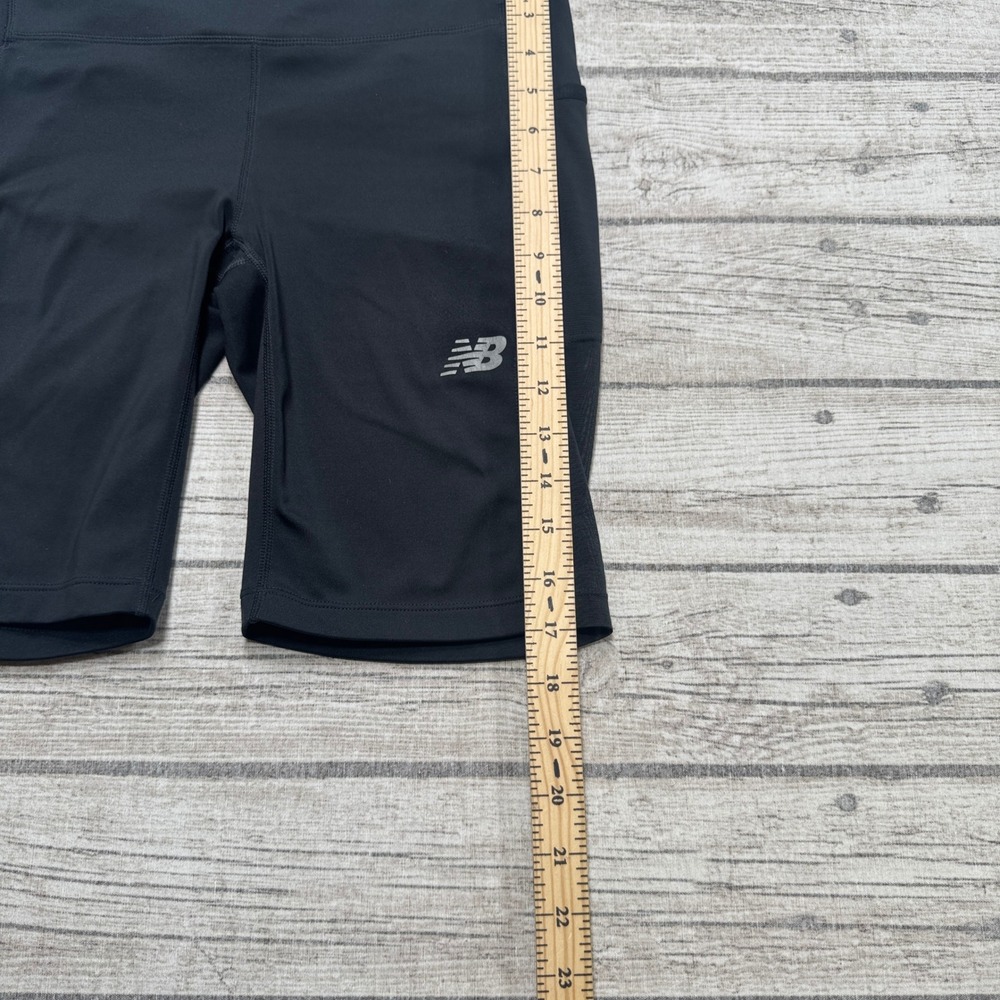 New Balance Biker Shorts Women's Medium Black Pockets Athletic Running Training - Picture 4 of 6